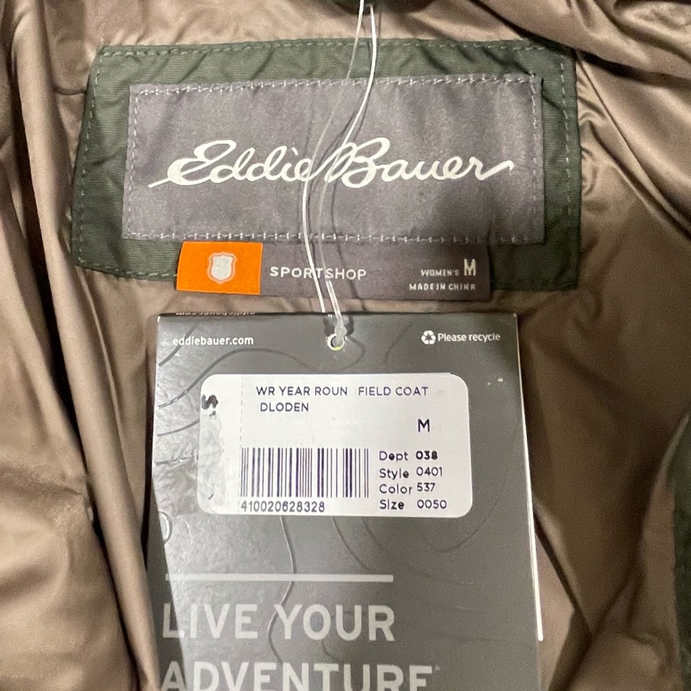 Eddie Bauer Year Round Field Coat Dark Loden Sz Md - Picture 9 of 12